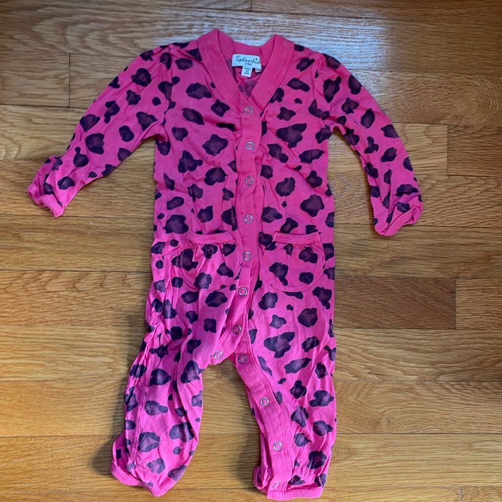 Splendid pink cheeta print one piece